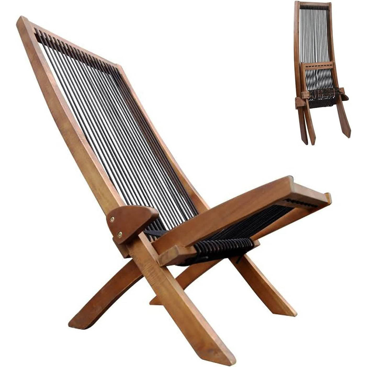 Folding Chairs Wooden Foldable Patio Chair