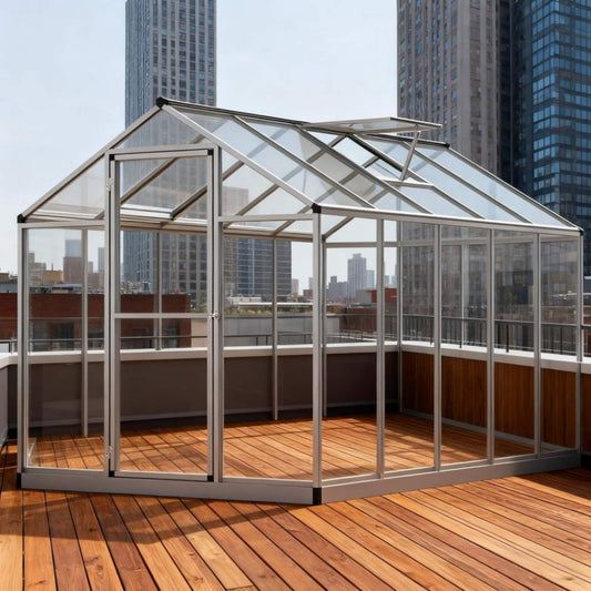 [06X10FT] Large Walk-In Backyard Greenhouse W/ Rainwater Collection System And Roof Vent (SAK93581)