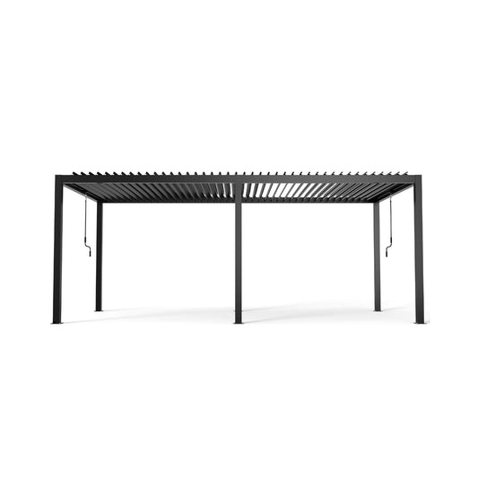 [10X19FT] Alora Modern Durable All-Weather Outdoor Pergola With Aluminum Frame And Steel Louvers (SAK32691)