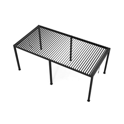 [10X19FT] Alora Modern Durable All-Weather Outdoor Pergola With Aluminum Frame And Steel Louvers (SAK32691)