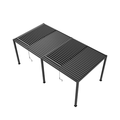 [10X19FT] Alora Premium Powder-Coated Aluminum Pergola With Adjustable Louvers (SAK78345)
