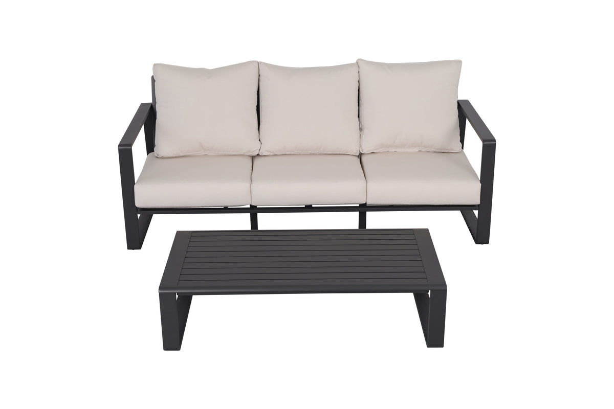 Three-seat Sofa + Rectangular Coffee Table