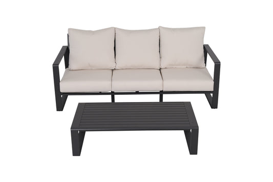 Three-seat Sofa + Rectangular Coffee Table