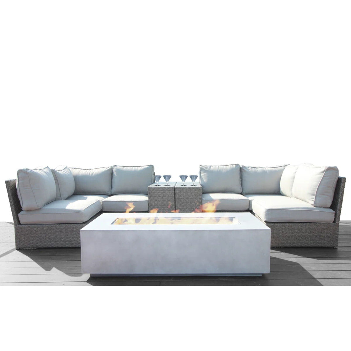 Outdoor Elegance Conversation Set With Fire Pit