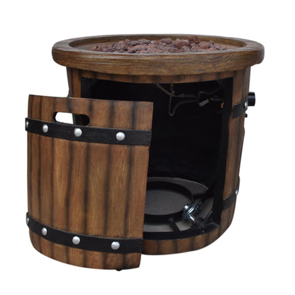 Alora 25-Inch Round 40K BTU Liquid Propance Concrete Fire Pit (SAK88764)