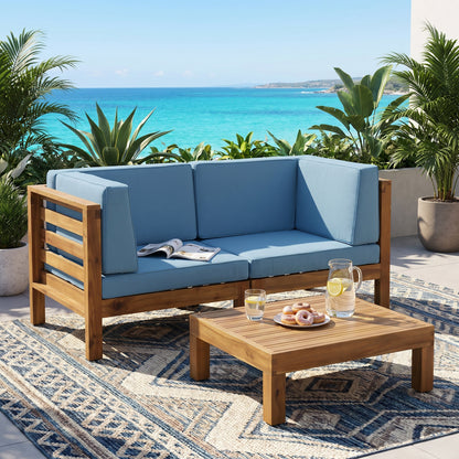 Oana 3-Piece Love Seat Set With Coffee Table