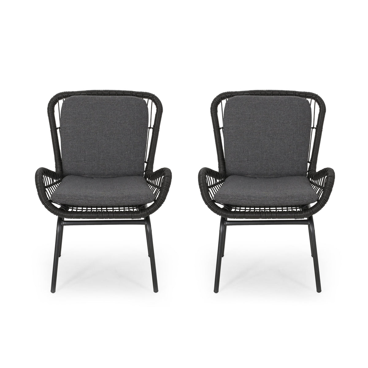 Mccaskill Patio Chair with Cushions (Set of 2)
