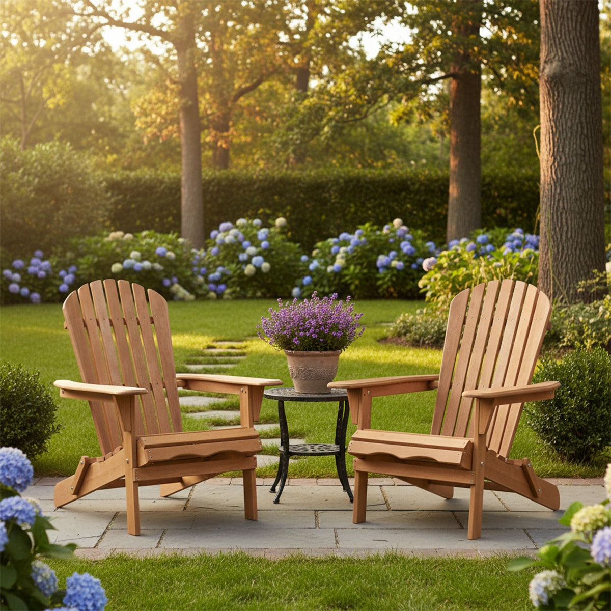 Oversize Outdoor Folding Adirondack Chair, Patio Chair For Garden