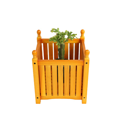 Wood Outdoor Square Wooden Flower and Herb Pot