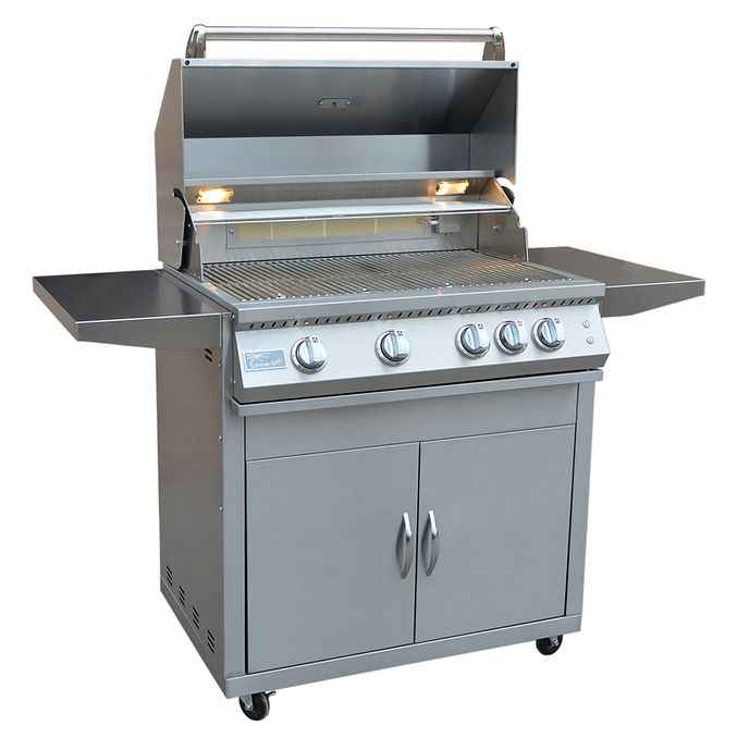 KoKoMo BBQ Grill 32 Inch - Professional 4-Burner Cart Made of Premium 304 Stainless Steel