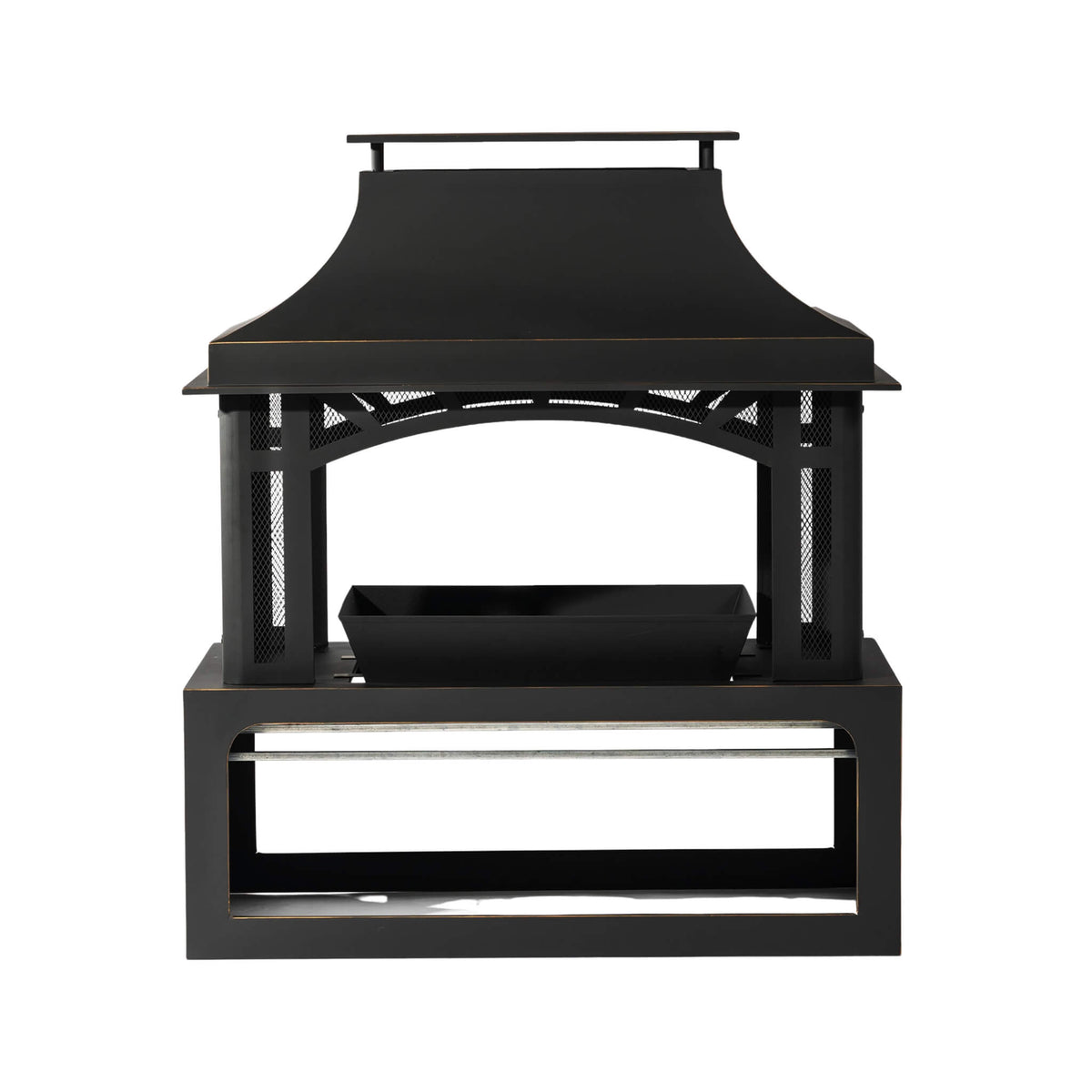 Alora 40-Inch Outdoor Steel Wood-Burning Backyard Fireplace Fire Pit (SAK45758)