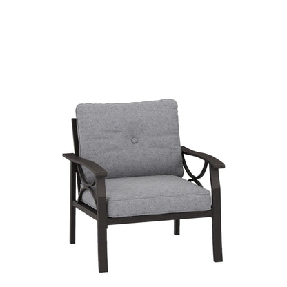 Set of 2 All-Weather Metal Armchairs, Khaki Frame