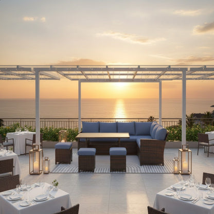 7 Piece Wicker Patio Dining Set