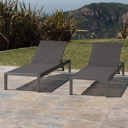 Cape Coral KD Chaise Lounge Grey (Set of 2)