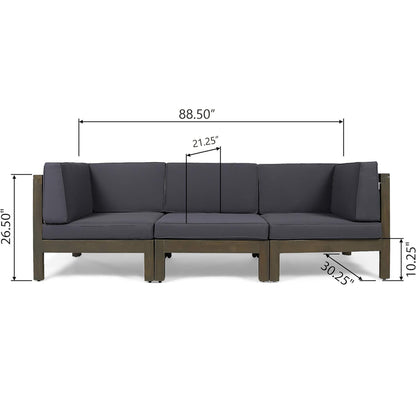Oana 3-Piece Sofa Set, Dark