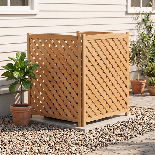 3-Panel Outdoor Air Conditioner Fence Screen