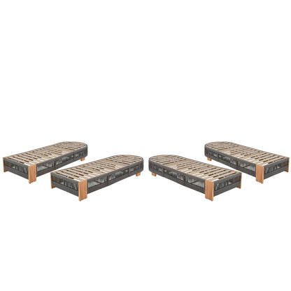 Outdoor Acacia Wood Patio Adjustable Lounge Chair