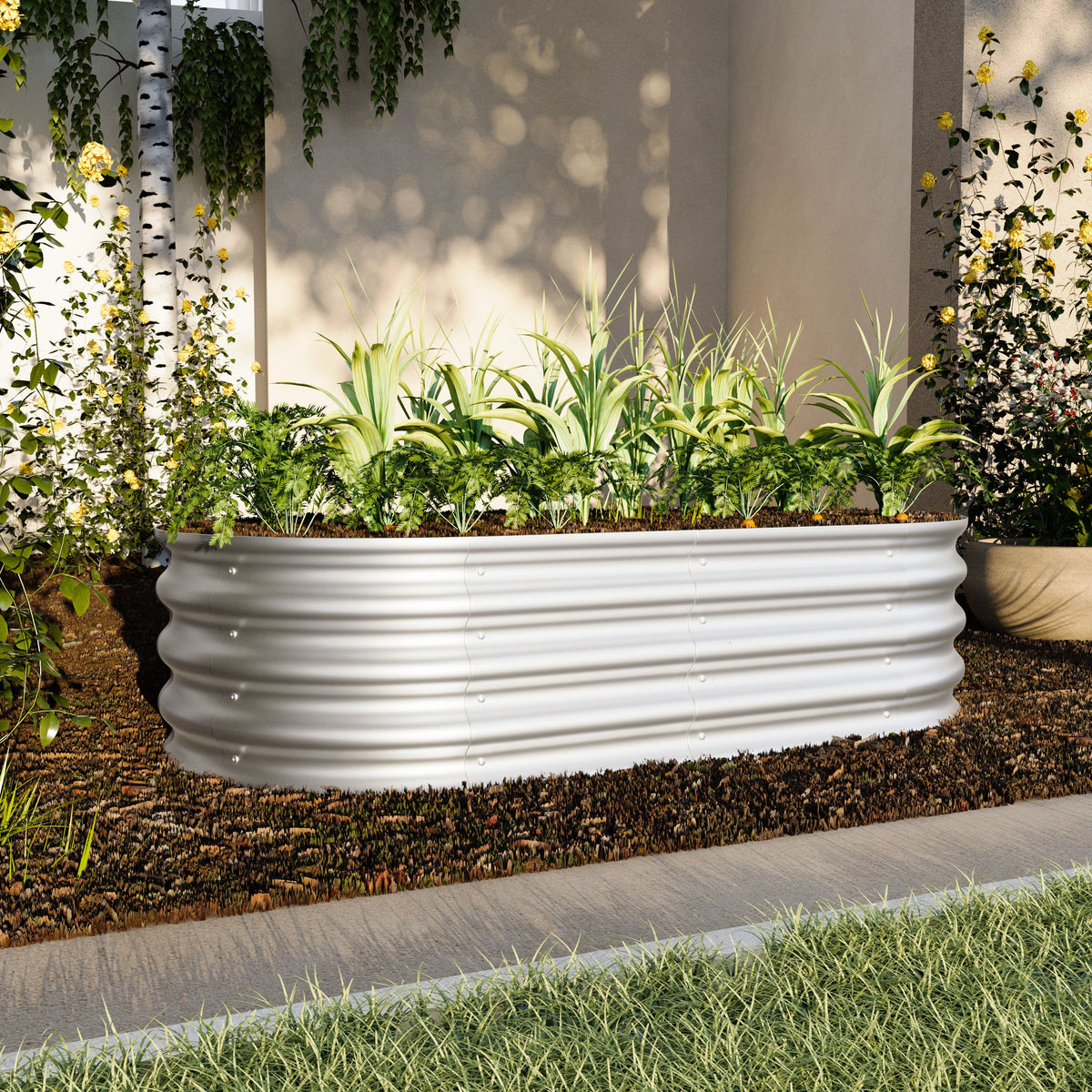 2-Piece 4x2x1ft Raised Garden Bed Kit
