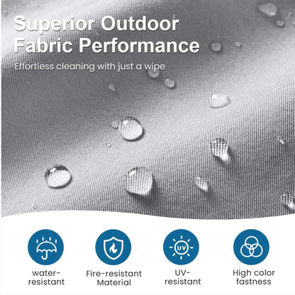 52" All-Weather Aluminum Patio Loveseat Sofa with Thick Cushions