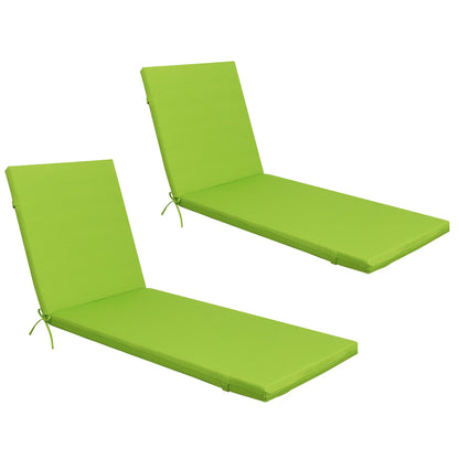 2PCS Set Outdoor Lounge Chair Cushion Replacement - Apple