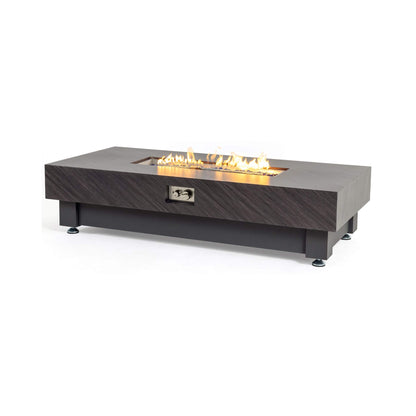 Alora Premium 60-Inch Rectangular Outdoor Modern Propane Fire Pit Table With Rain Cover (SAK91273)