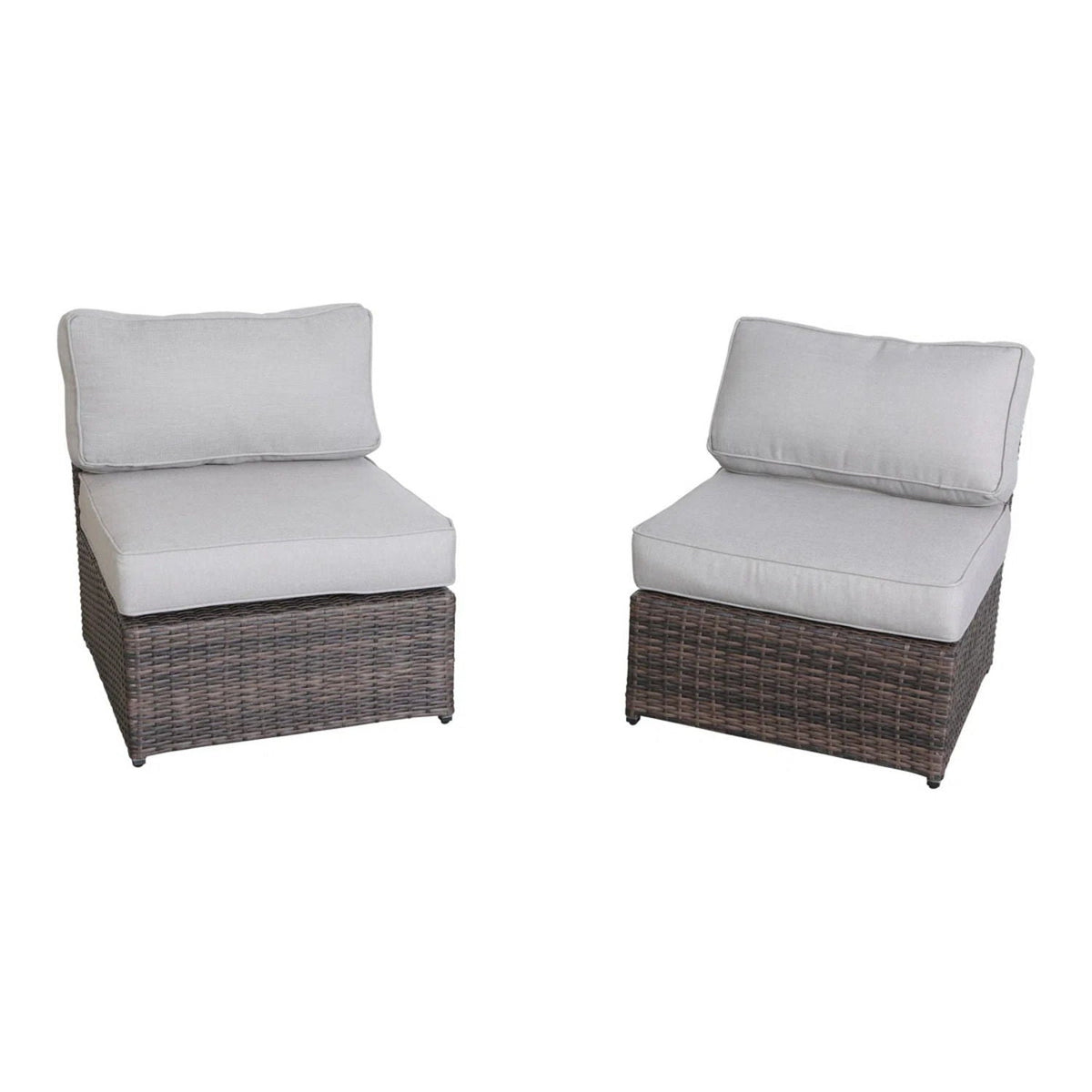 Comfortable Modern Patio Rattan Sectional Set With Cushions