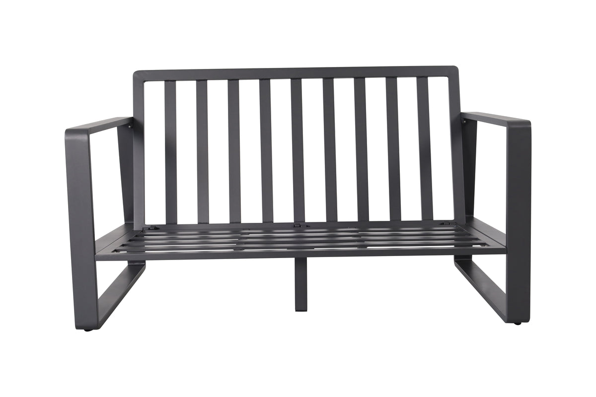 Double Sofa + Rectangular Coffee Table Set, Milky