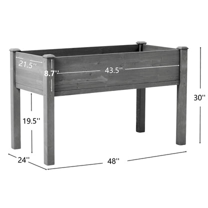48x24x30 Inch Raised Garden Bed with Legs