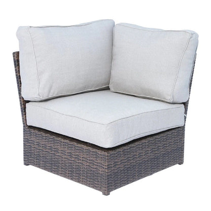 Comfortable Modern Patio Rattan Sectional Set With Cushions