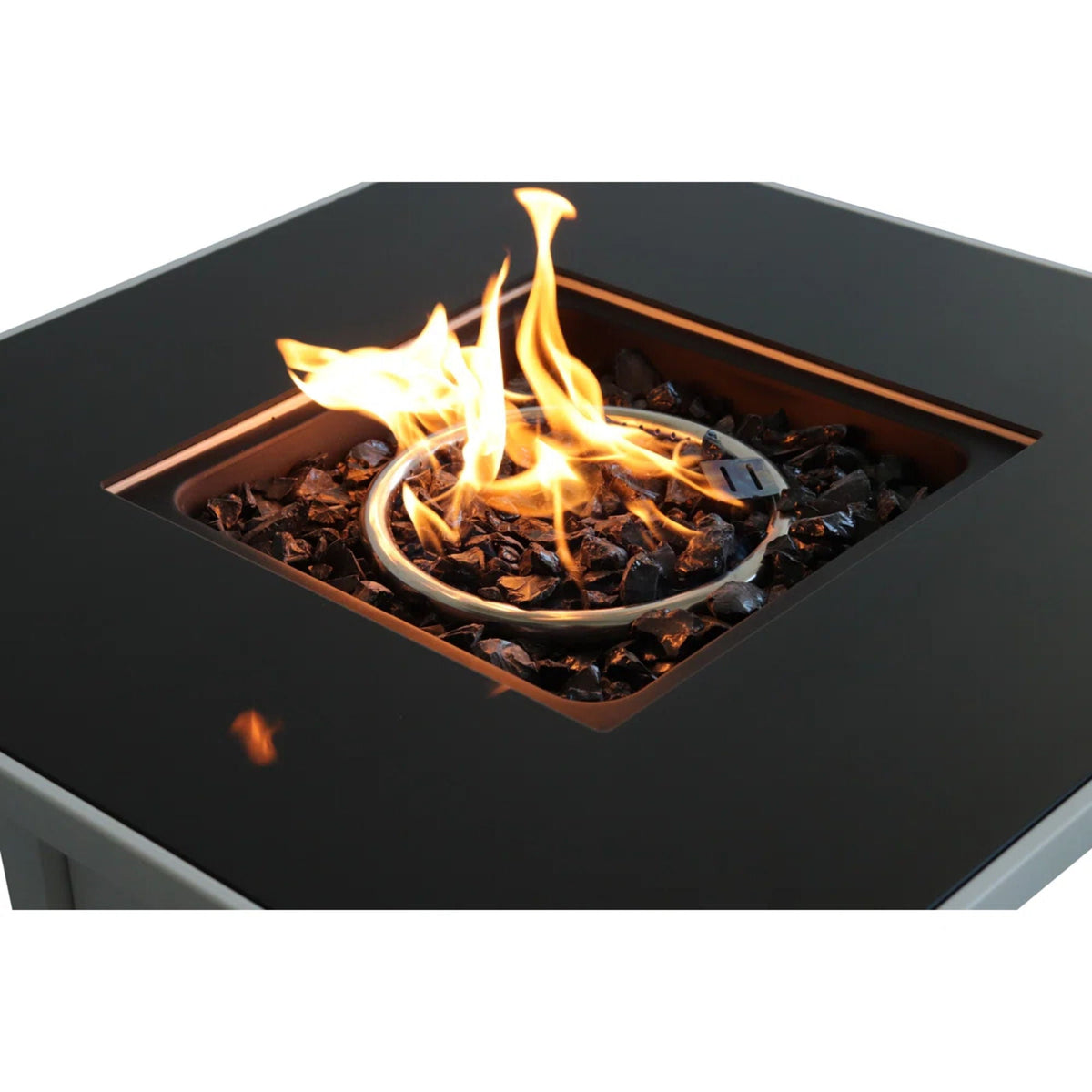 Fire Pit With Powder Coated And Top - White