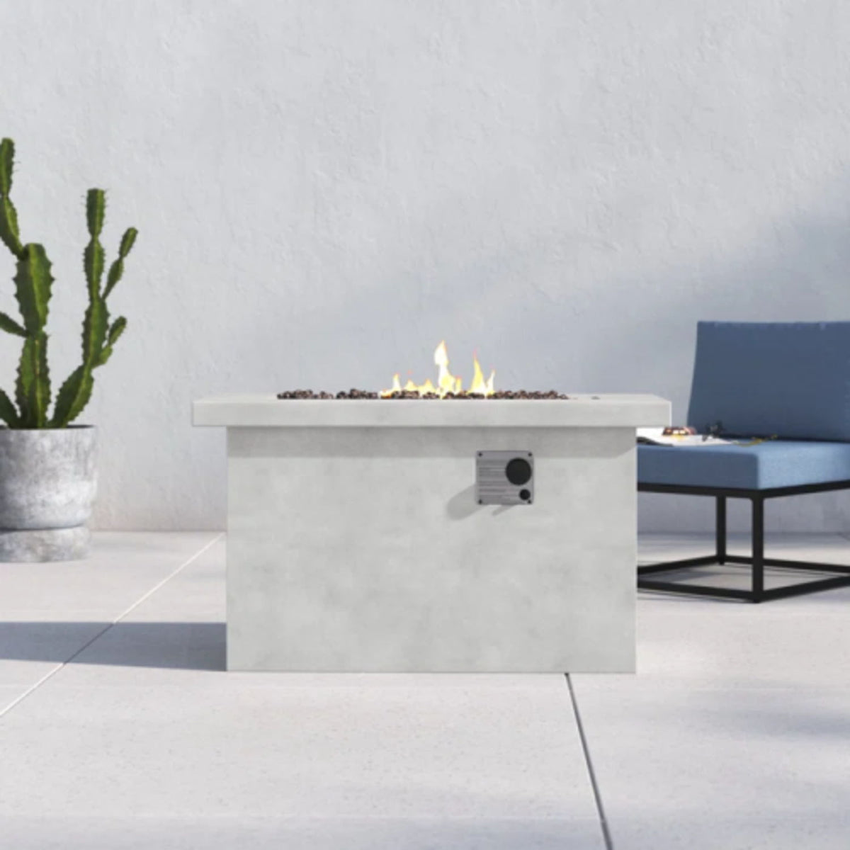 Propane / Natural Gas Outdoor Fire Pit Table - Gray