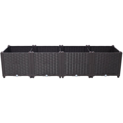 Deep Raised Garden Bed Plastic Planter Boxes