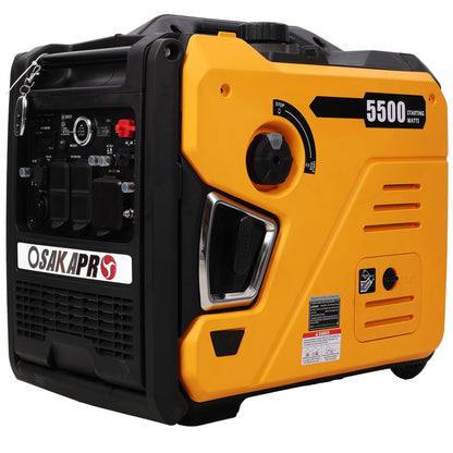 Super Quiet Inverter Generator 5.5Kw Portable Electric & Remote Start - Black