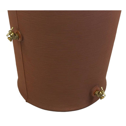 Terra Cotta 50-Gallon Plastic Urn Rain Barrel with Planter Top