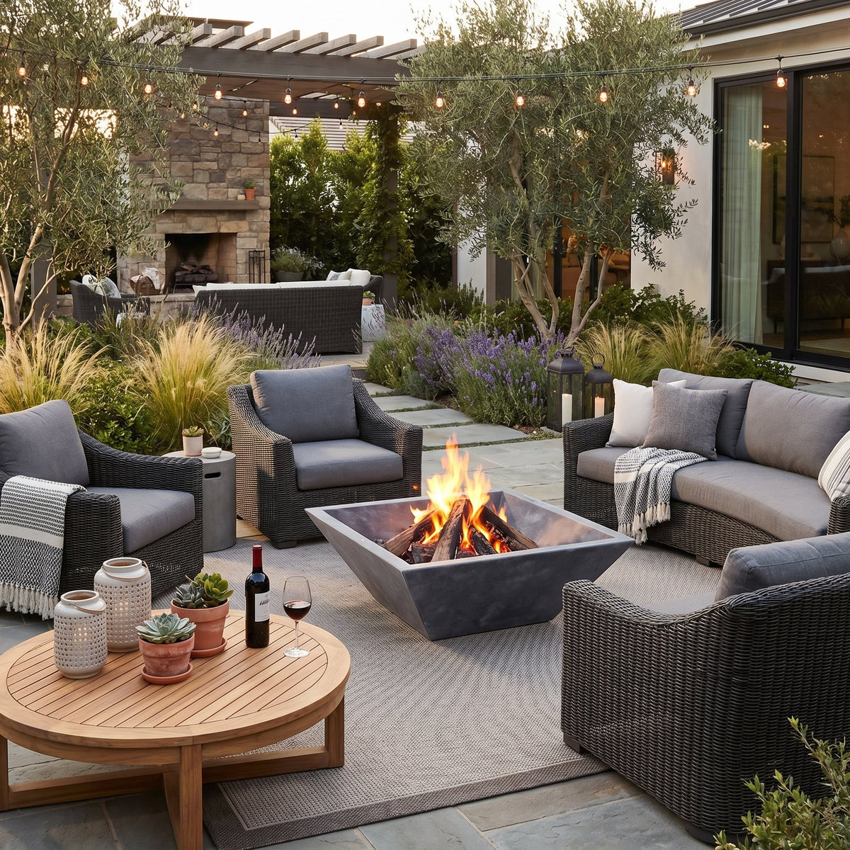 Bluestone Marble Natural Stone Fire Pit