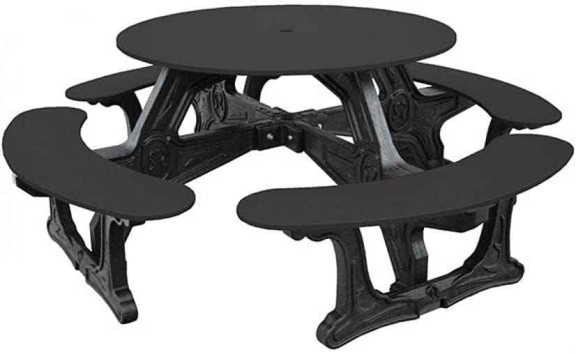 Cantina Round Table Outdoor Seating - Durable Outdoor Seating for 8