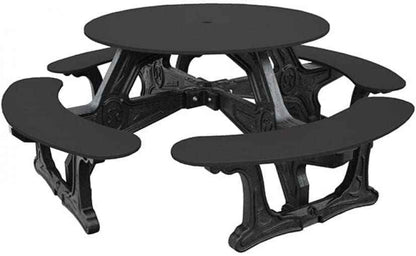 Cantina Round Table Outdoor Seating - Durable Outdoor Seating for 8