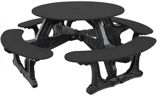 Cantina Round Table Outdoor Seating - Durable Outdoor Seating for 8