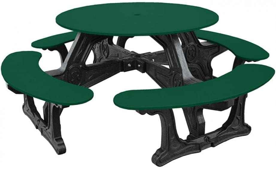 Cantina Round Table Outdoor Seating - Durable Outdoor Seating for 8