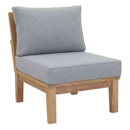 Marina 10-Piece Teak Outdoor Patio Set - Grey Finish by Patio Elegance