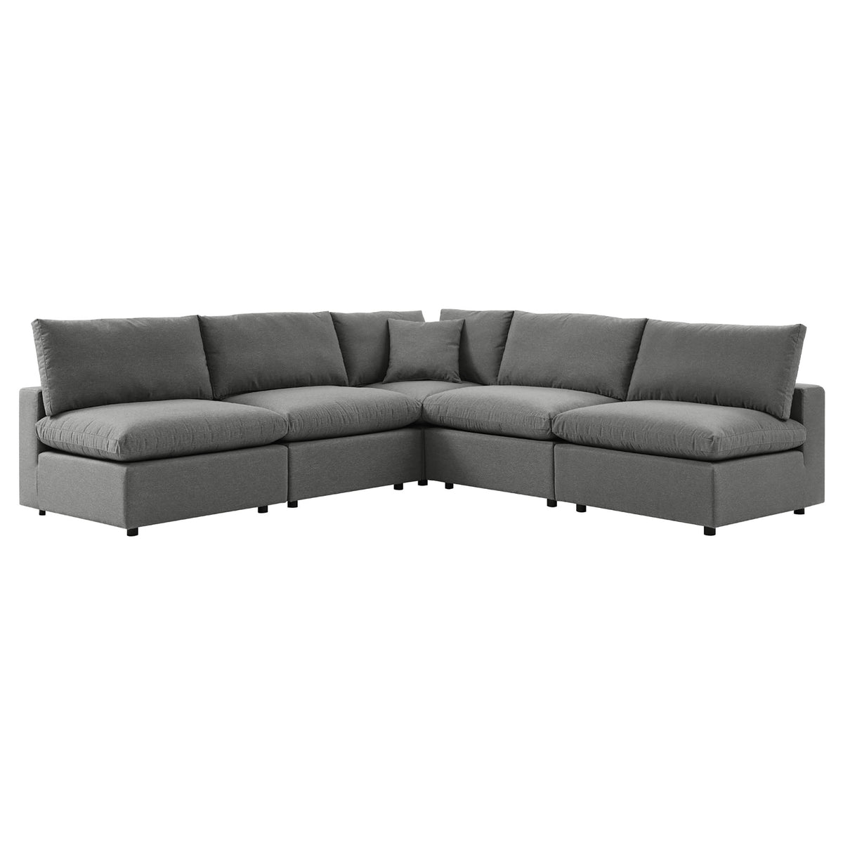 Patio Elegance Outdoor Sectional Sofa Set by Modway – Stylish 5-Piece Furniture for Patios