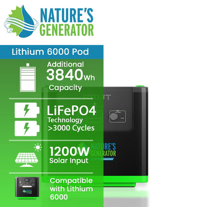Nature's Generator Lithium 6000 Power Pod