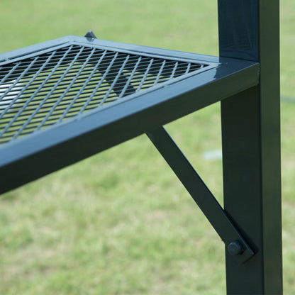 8-Ft x 5-Ft Steel Frame Outdoor Grill Gazebo with Vent Top Canopy