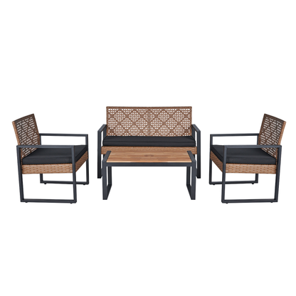 4-Piece Patio Furniture Set Outdoor Balcony Porch Garden