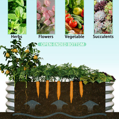 2-Piece 4x2x1ft Raised Garden Bed Kit
