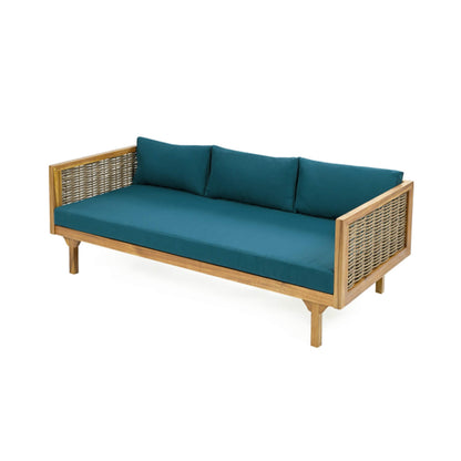 Alora 3-Seater Acacia Wood Daybed Sofa With Water-Resistant Cushions (SAK65773)