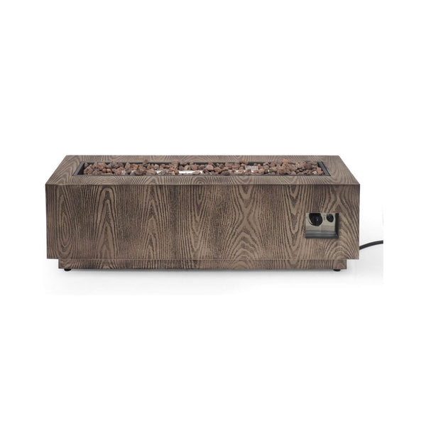 Alora 48-Inch Modern 50K BTU Outdoor Rectangular Propane Gas Fire Pit With Lava Rocks (SAK82521)