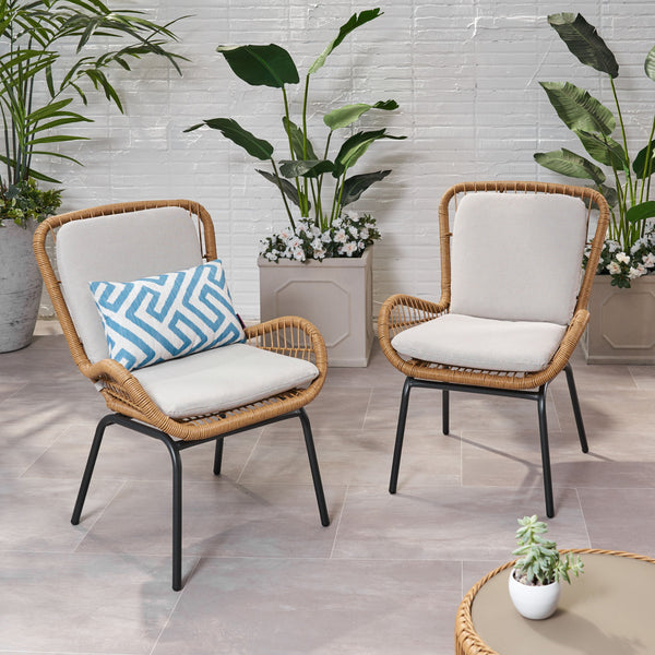 Mccaskill Patio Chair with Cushions (Set of 2)