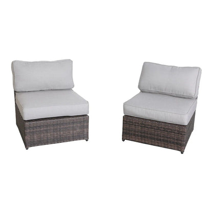 Comfortable Modern Patio Rattan Sectional Set With Cushions