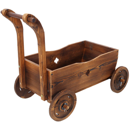 Wooden Wagon Planter Box